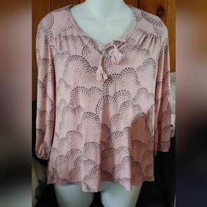 Boden pink peasant style top size 4